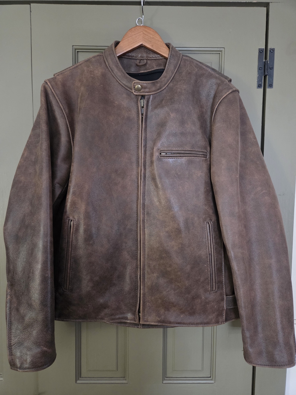 Fox Creek Distressed Leather Jacket 46